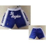 Men's Los Angeles Lakers Blue Just Don Swingman Throwback Shorts