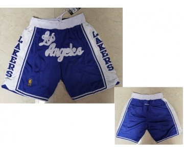 Men's Los Angeles Lakers Blue Just Don Swingman Throwback Shorts