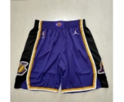 Men's Los Angeles Lakers Purple Throwback Shorts