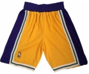 Men's Los Angeles Lakers Yellow Hardwood Classics Soul Swingman Throwback Shorts