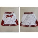 Chicago Bulls 1997-98 White With Chicago AU Throwback Shorts