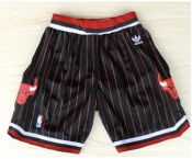 Chicago Bulls Black With Red Pinstripe Short