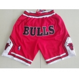 Chicago Bulls Red NBA Throwback Shorts