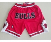 Chicago Bulls Red NBA Throwback Shorts