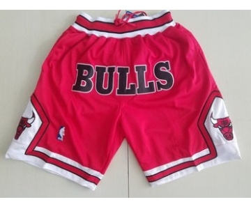 Chicago Bulls Red NBA Throwback Shorts