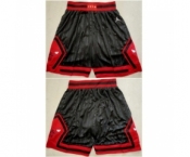 Men Chicago Bulls Black Mitchell Ness Shorts Run Small 1