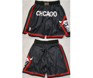 Men's Chicago Bulls Black City Edition Shorts (Run Small)