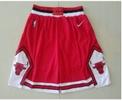 Men's Chicago Bulls Red 2019 Nike Swingman Stitched NBA Shorts