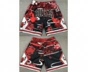 Men's Chicago Bulls Red Black Shorts