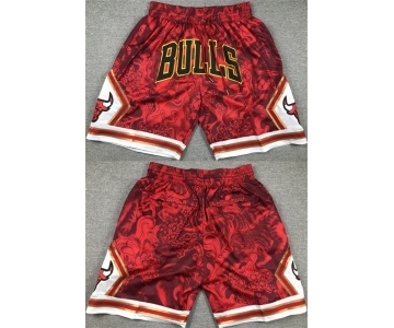 Men's Chicago Bulls Red Shorts (Run Small)