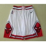 Men's Chicago Bulls White 2019 Nike Swingman Stitched NBA Shorts