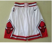 Men's Chicago Bulls White 2019 Nike Swingman Stitched NBA Shorts