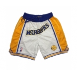 Golden State Warriors 1995-96 White Just Don Shorts Swingman Shorts