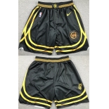 Men's Golden State Warriors Black City Edition Shorts(Run Small)