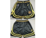 Men's Golden State Warriors Black City Edition Shorts(Run Small)