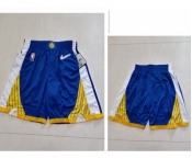 Men's Golden State Warriors Blue 75th Anniversary Diamond 2021 Stitched Shorts