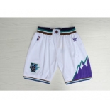 Men's Utah Jazz White Throwback short