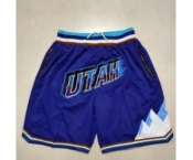 Men's Utah Jazz purple pocket Shorts