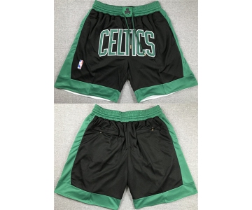 Men's Boston Celtics Black Shorts (Run Small)