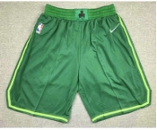 Men's Boston Celtics Green Nike Swingman 2021 Earned Edition Stitched Shorts