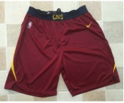 Men's Cleveland Cavaliers Red 2017-2018 Nike Swingman Stitched NBA Shorts