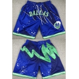 Men's Dallas Mavericks Royal Green Shorts (Run Small)