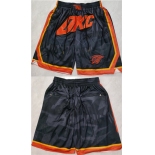 Men's Oklahoma City Thunder Black City Edition Shorts (Run Small)