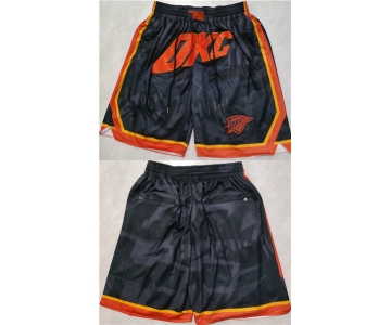 Men's Oklahoma City Thunder Black City Edition Shorts (Run Small)