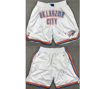 Men's Oklahoma City Thunder White Shorts