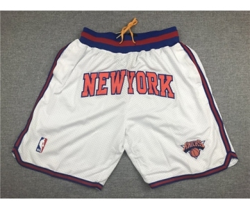 Knicks White Just Don Mesh Shorts