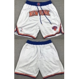 Men's New Yok Knicks White Shorts