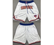 Men's New Yok Knicks White Shorts