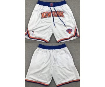 Men's New Yok Knicks White Shorts