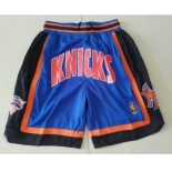 Men's New York Knicks 1996-97 Blue Just Don Shorts Swingman Shorts