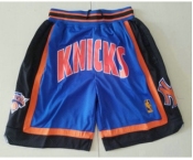 Men's New York Knicks 1996-97 Blue Just Don Shorts Swingman Shorts