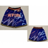 Men's New York Knicks Blue Lightning Just Don Swingman Shorts