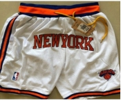 Men's New York Knicks White Just Don Shorts Swingman Shorts