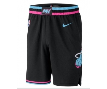 Men Nike Miami Heat Black NBA Swingman City Edition Shorts