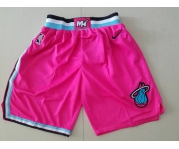 Men Nike Miami Heat Pink NBA Swingman City Edition Shorts