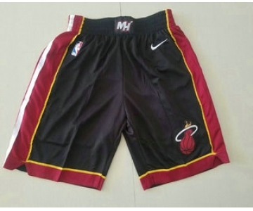 Men's Miami Heat Black 2019 Nike Swingman Stitched NBA Shorts