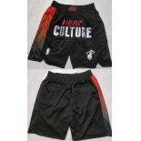 Men's Miami Heat Black City Edition Shorts (Run Small)