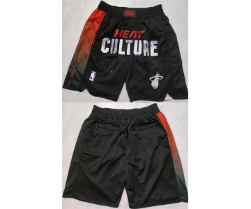 Men's Miami Heat Black City Edition Shorts (Run Small)