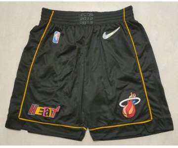 Men's Miami Heat Black Diamond 2022 City Edition Swingman Stitched Shorts