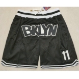 Men's Brooklyn Nets #11 Kyrie Irving Black Just Don Swingman Shorts