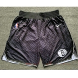 Men's Brooklyn Nets Black Nike Swingman 2021 Earned Edition Stitched Shorts