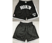 Men's Brooklyn Nets Black Shorts (Run Small)