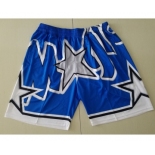 Men's Orlando Magic Blue Big Face Mitchell Ness Hardwood Classics Soul Swingman Throwback Shorts