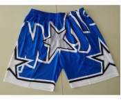 Men's Orlando Magic Blue Big Face Mitchell Ness Hardwood Classics Soul Swingman Throwback Shorts