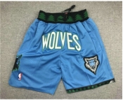 Men's Minnesota Timberwolves 2003-04 Blue Just Don Shorts Swingman Shorts