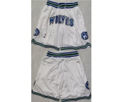 Men's Minnesota Timberwolves White Shorts (Run Small)